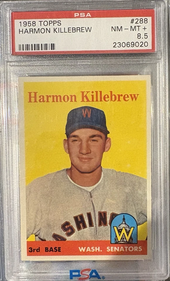 1958 Topps #288 Harmon Killebrew PSA 8.5 NM-NM+ Minnesota Twins HOF Beautiful! - Image 1 of 2