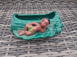 Vintage Gilner Keramik Happy Cannibal polynesisch hawaiianisch MCM Pflanzgefäß KOSTENLOSER VERSAND  - Bild 1 von 16
