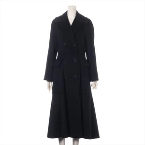 Abrigo Largo de Lana Max Mara J38 Damas Negro 1600013 Pinzas Hay Escritura - Imagen 1 de 16