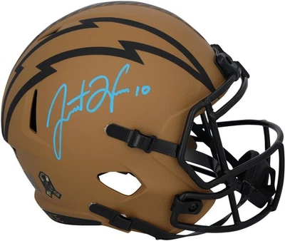 Justin Herbert Chargers Signed Riddell 2023 Salute To Service Replica Helmet - Image 1 of 2