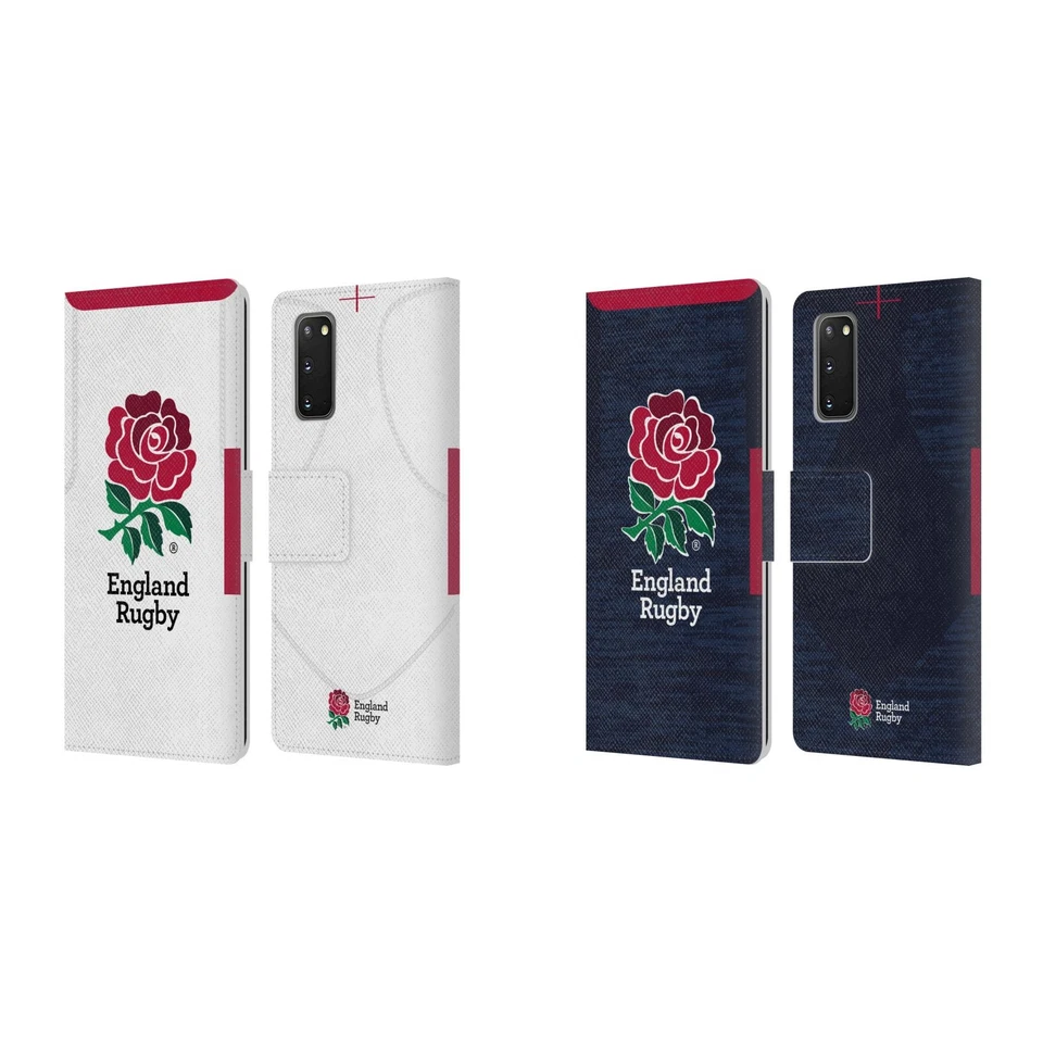 ENGLAND RUGBY UNION 2020/21 CREST KIT LEATHER BOOK CASE FOR SAMSUNG PHONES 1 - Image 1 of 4