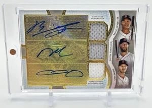 2018 Topps Relic Combo Card #ARC-RDC Rafael Devers Dustin Pedroia Chris Sale /27 - Picture 1 of 4