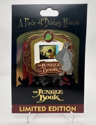 Disney PODM Piece of Disney Movies Pin Jungle Book Mowgli Baloo LE2000 Film Cell - Image 1 of 3