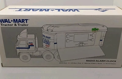 Vtg Wal-Mart Tractor Trailer Semi Truck Novelty AM-FM Radio Alarm Clock NIB - Image 1 of 4