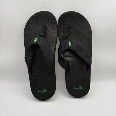 Sandalias chanclas informales Sanuk Beer acogedoras 2 para hombre, talla 13 - negras Foto 1 de 3