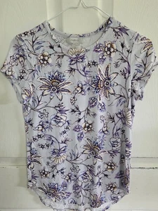 Women's Sz Small Cupio Casual Pullover Shirt Top Short  Sleeve Multicolor  - Picture 1 of 2