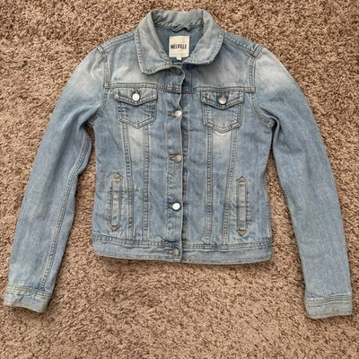 Chaqueta Denim Melville Para Mujer L Azul Bolsillos Abotonados Hecha en Italia Foto 1 de 4