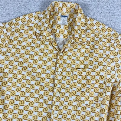 Vintage Old Navy Camp Shirt Mens Medium Loop Collar Atomic Mod Rockabilly Hippie - Image 1 of 4