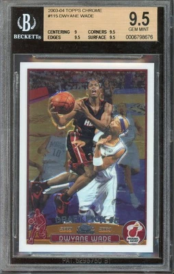 2003-04 Topps Chrome #115 Dwyane Wade ROOKIE Miami Heat BGS 9.5 - Image 1 of 2