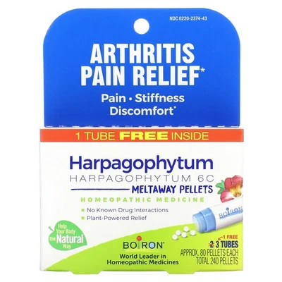 Harpagophytum Meltaway Pellets, 3 Tubes, 80 Pellets Each - Image 1 of 3