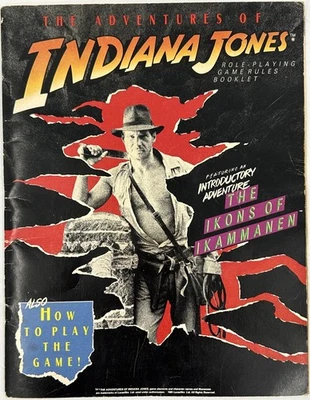 THE ADVENTURES OF INDIANA JONES ROLE-PLAYING GAME REGRAS LIVRETO, TSR! - Imagem 1 de 4