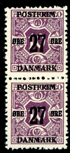 Denmark 1918 Definitive 27o/10o Deep Lilac Perf 13 Scott #141 Mint K549 - Picture 1 of 6