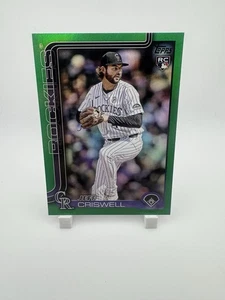 2025 Topps Update Green Rainbow Foil Jeff Criswell #US5 /99 - Picture 1 of 2