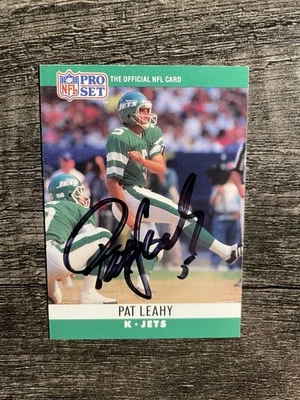 1990 Pro Set Football Pat Leahy Signed Card #237 New York Jets Auto  - Image 1 of 3