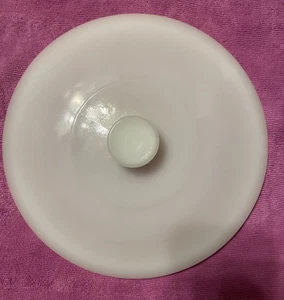 Vtg Milk Glass Round Casserole Dish Replacement Lid ONLY Fits 8 Inch - Picture 1 of 8