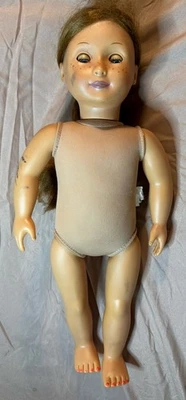 Винтажная винтажная кукла с каштановыми волосами голубыми глазами веснушками с подвеской из Oregon Estate лот - Изображение 1 из 4