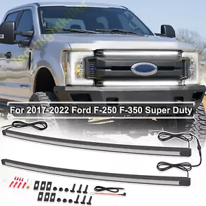 2X For 2017-2022 Ford F250 F350 Super Duty LED Grill Accent Lights Bar Kit 6000K - Picture 1 of 19