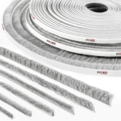 Guarnizione GRIGIO guarnizione spazzola guarnizione spazzola porta autoadesiva finestra - Immagine 1 di 4