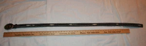 Leather Cowhide Belt with Gold Horse & Horseshoe on Silver Buckle Size 46 - Picture 1 of 9