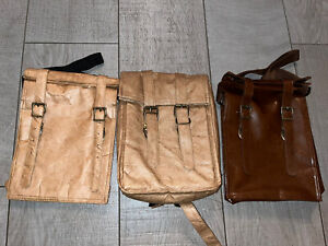 3x Brown Satchel Insulation Cool Lunch Bags Brand New