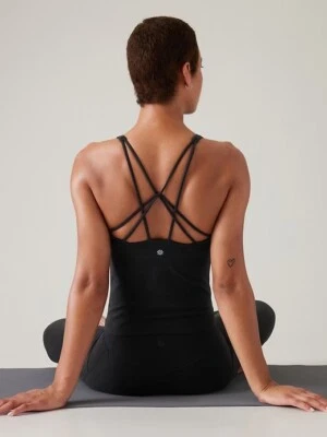 ATHLETA Solace Built In Bra Tank  M Medium | Black #659060 NEW - Image 1 of 4