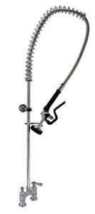 BK Resources BKF-4HDDPR-WB-G Deck Mount Pre-Rinse Kitchen Faucet Assembly Set - Picture 1 of 4