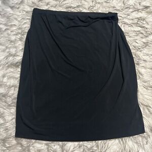 Liz Lange Maternity Women Size Large Black Skirt Knee Length Stretch Fit 