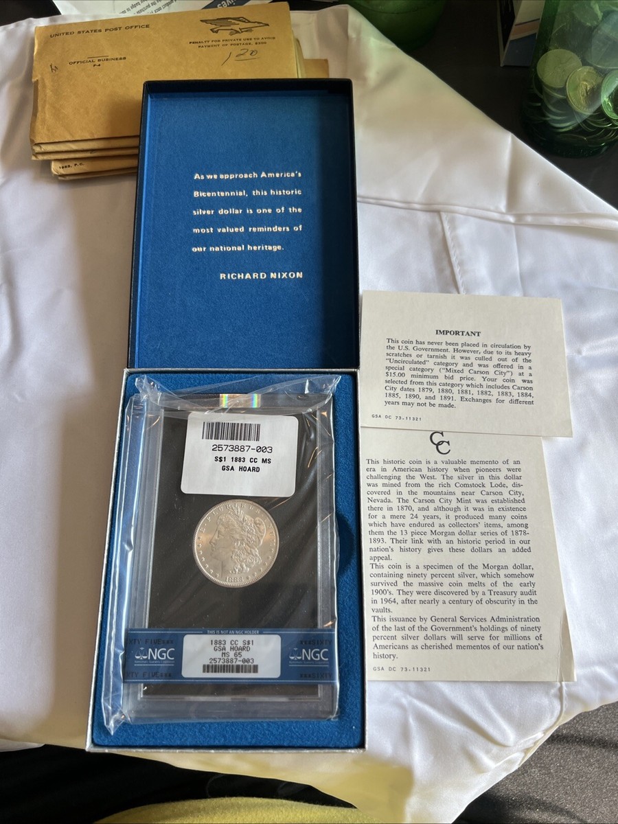 1883 MS65 モーガン 1883-CC Morgan Silver Dollar NGC/PCGS MS65 | GovMint