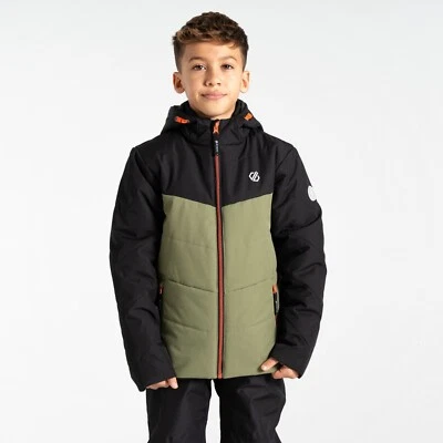 Dare2b Jolly Jacke Kinder Jungen Schnee Ski Winterjacke Schwarz Olivine Grün - Bild 1 von 4