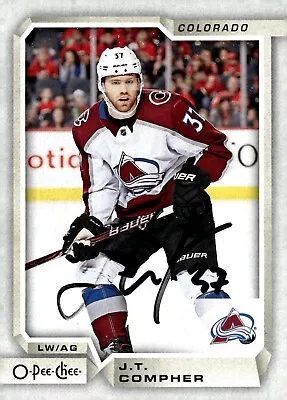 J.T. Compher - Signed 2018-19 O-Pee-Chee Card #422 - Colorado Avalanche - Image 1 of 2