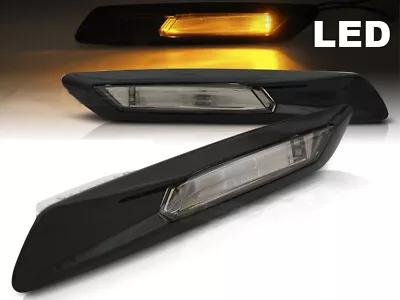 2x LED Frecce Laterali Auto Gemme LUCIDO NERO BMW Serie 5 F10 2010-2013 M3C1IT M • 42.98€