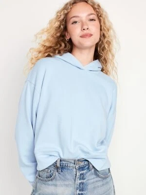 OLD NAVY by Gap ~ New NWT L XXL ~ Pool Cozy Fleece Cropped Hoodie Sweatshirt b16 - Imagem 1 de 3