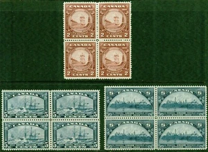 CANADA -1933-34  -  THREE  BLOCKS OF 4 - VF** - Picture 1 of 1