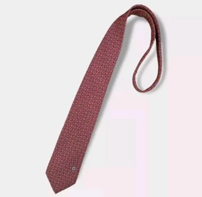 Corbata CELINE Roja Logo Geométrico Seda LUJO ESPAÑA  Foto 1 de 4