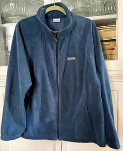 NEW Women's Columbia Benton Springs Zip-Front Fleece Jacket Pockets LOGO BLUE - Picture 1 of 6