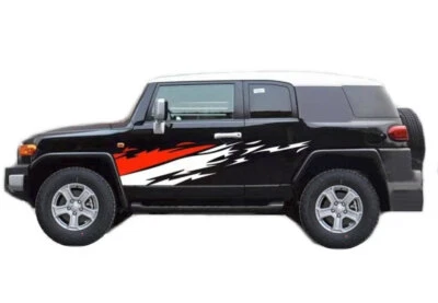 Calcomanías de vinilo gráficas de coche a rayas para Toyota FJ Cruiser puerta lateral Foto 1 de 4