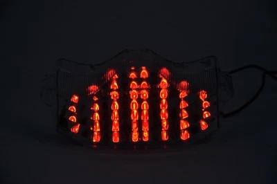 Luz trasera de freno LED humo con intermitente integrado para Yamaha 2004-2008 FZ6 Foto 1 de 4