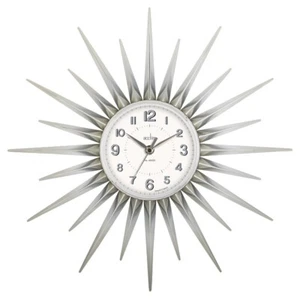 Reloj de pared de cuarzo tono plata Acctim Starburst 21767 - CAJA DESALIÑADA - Imagen 1 de 1