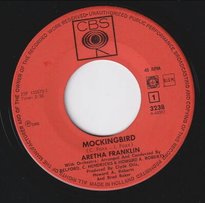 Aretha FRANKLIN * Mockinbird * 1964 SOUL MOD R&B * Dutch 45 * Listen! - Image 1 of 2