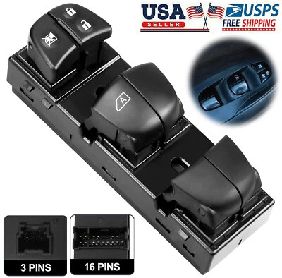 Master Window Control Switch for 2013 2014 2015 2016 2017 2018 Nissan Altima New Foto 1 de 4