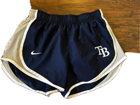Nike MLB Tampa Bay Rays Womens Athletic Dry Fit Temp Shorts Size Small Cover