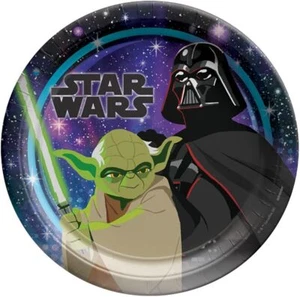 Star Wars Galaxy of Adventures Disney Kids Birthday Party 9" Paper Dinner Plates - Picture 1 of 1