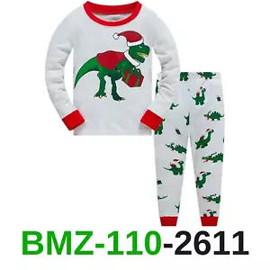 Boys Christmas Pajamas for Toddler Clothes Set Dinosaur Sleepwear Long Sleeve,7T - Picture 1 of 5