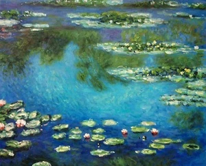 Print or Canvas - Water Lilies, Harmony in Blue, 1917 by Claude Monet - Bild 1 von 1