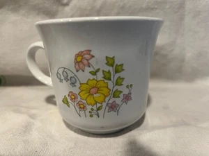 Corelle Meadow  Cup only Yellow Pink Blue Floral Flower Vintage USED - Picture 1 of 1