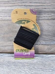 Planet Goody Bamboo Elastics Ponytail Holders Pack of 30 Black