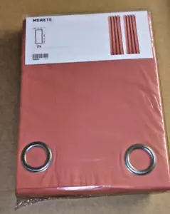 IKEA MERETE Gardinen Vorhang (145x250cm) 2 Gardinenschal hell braunrot Abdunkeln - Bild 1 von 2