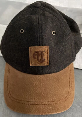 复古 Looking Abercrombie and Fitch 黑色和棕褐色可调节帽子 — 第 1/4 张图片