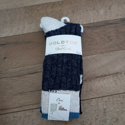 GOLDTOE女式Willow Creek Crew靴袜带Odor控制鞋6-9  — 第 1/2 张图片