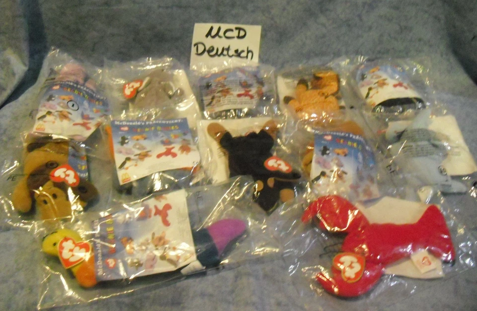 W-F-L TY Teenie Beanie Babies Mc Donalds Deutschland Auswahl Tier Happy Meal